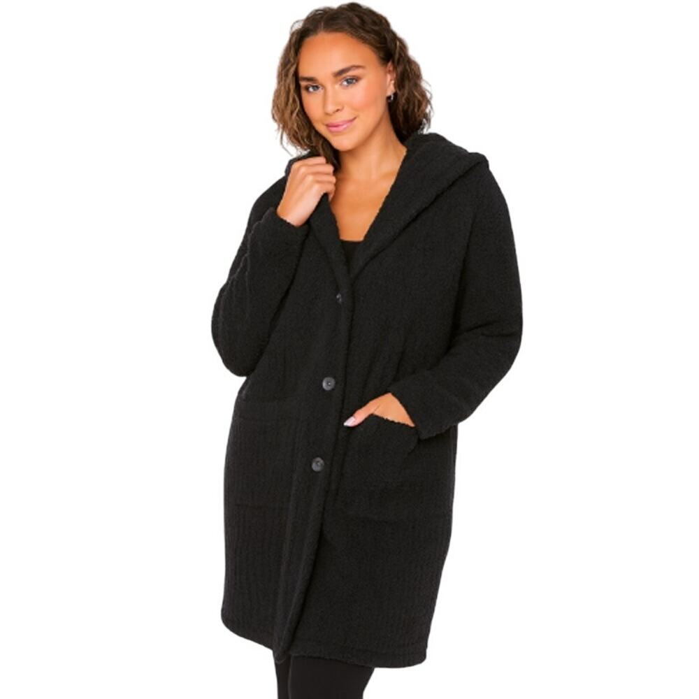 Berkshire Homewear Dobby Rib Fleece Wide Collar in Phantom – NEW, Size XL